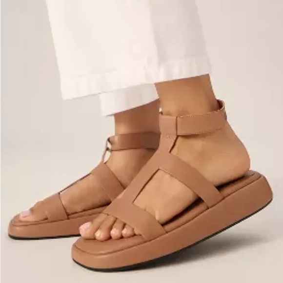 Jeffrey Campbell Devis Sandals Dark natural casual classic summer comfy style - Picture 1 of 7